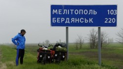 Kurze Pause auf dem Weg nach Melitopol