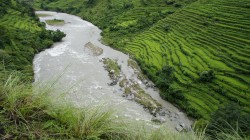 Reisterrassen und reißende Flüsse in Nepal